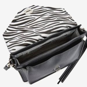 Leather Zebra Crossbody Bag